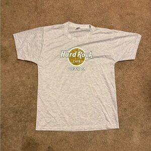 Hard Rock Vietnam Cafe Light Gray Tee with Gold Logo